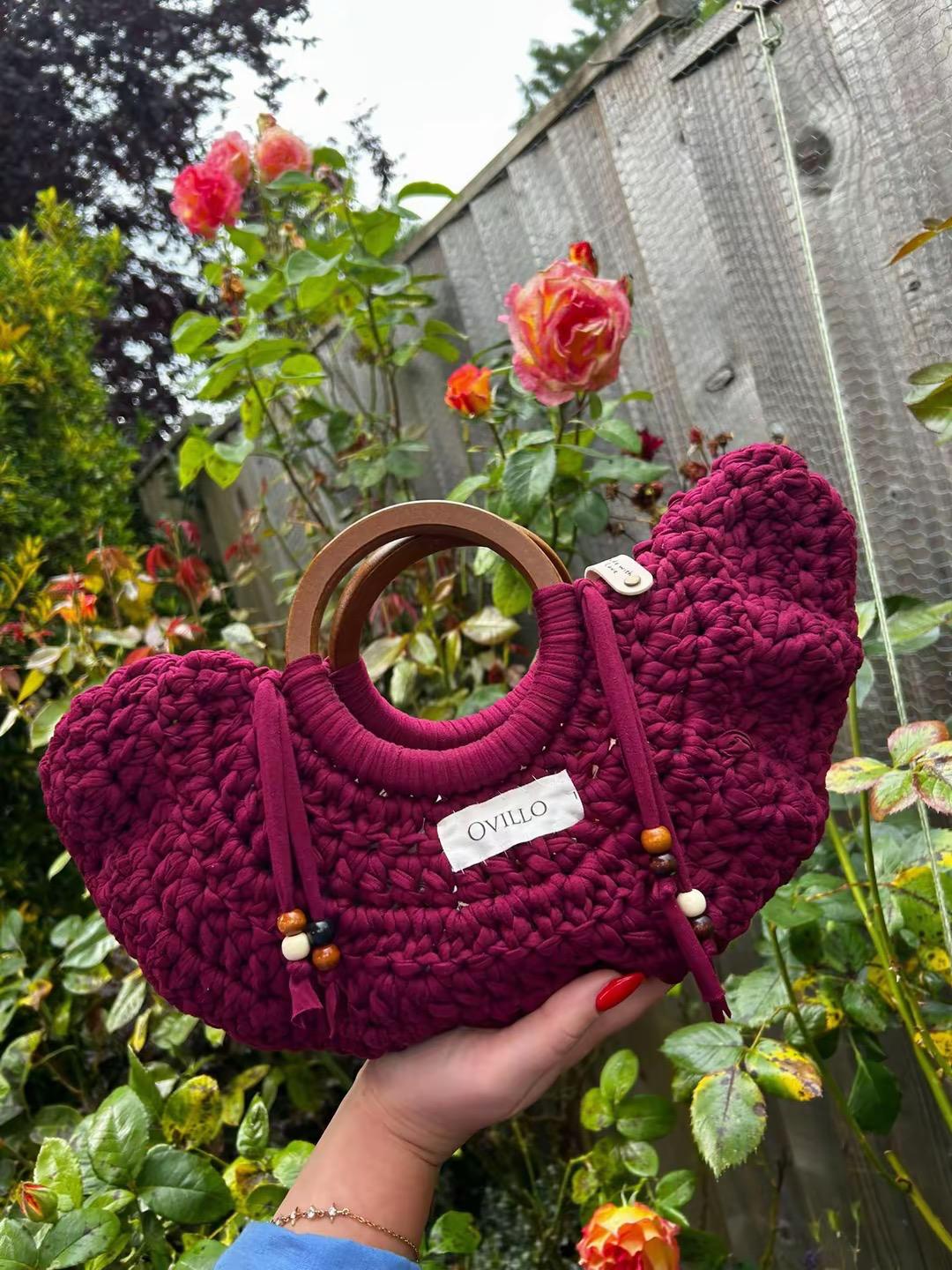 The Bloom in Burgundy handcrafted crochet bag